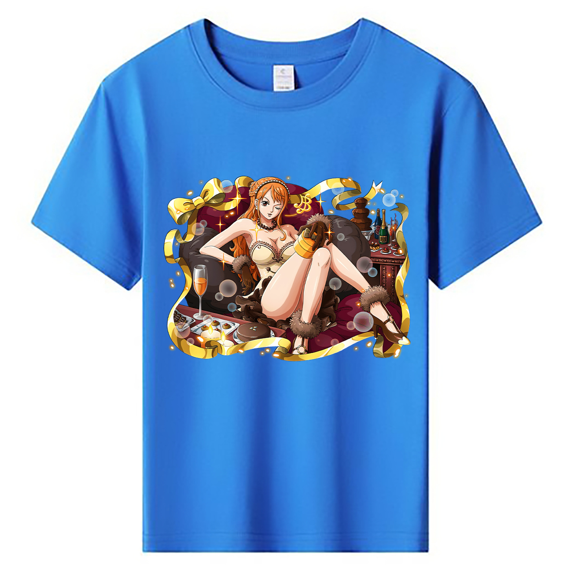 （画像用） ワンピース ナミ ONE PIECE Nami 綿100％キッズTシャツ（フロントプリント）